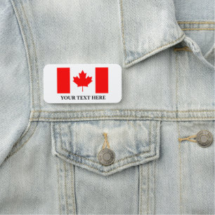 Étiquettes de nom de drapeau canadien