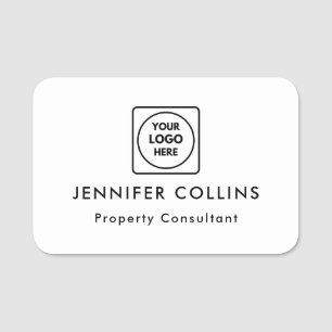 Étiquettes de nom de marque de logo personnalisé m