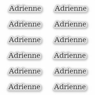 Étiquettes de nom de série simple ensemble de 12 a