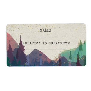 Étiquettes de nom pour invités de mariage élégant 