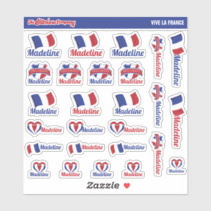 Étiquettes de noms personnalisés français   France