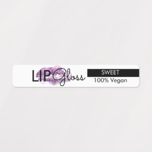 Étiquettes de packaging de gloss pour les lèvres d