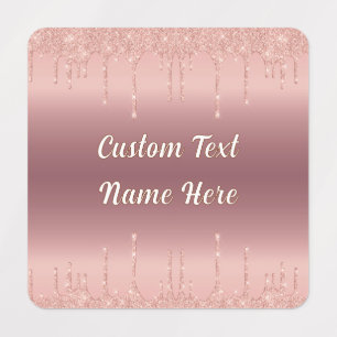 Étiquettes de Parties scintillant Gold Blush rose 