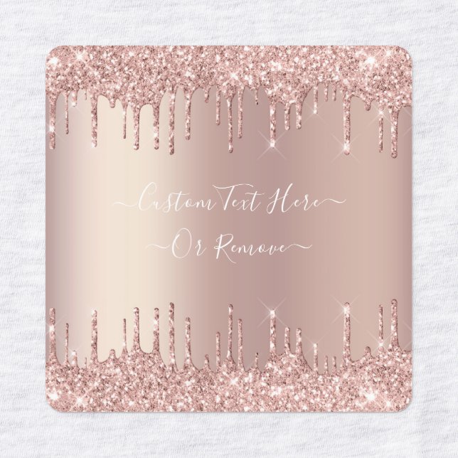 Étiquettes de Parties scintillant Gold rose avec n (Design 3)