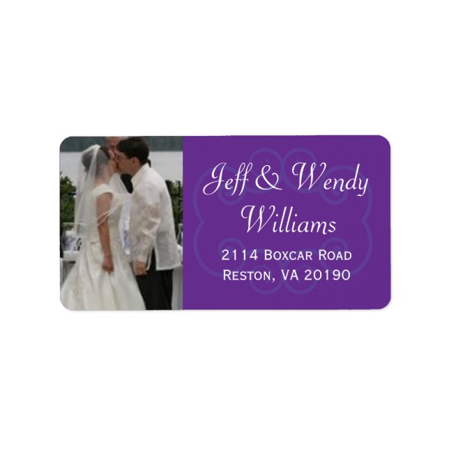 Étiquettes de photos violets (Devant)