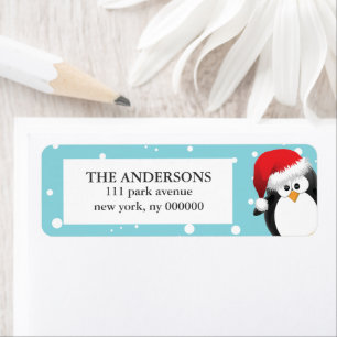 Étiquettes de pingouins de Noël