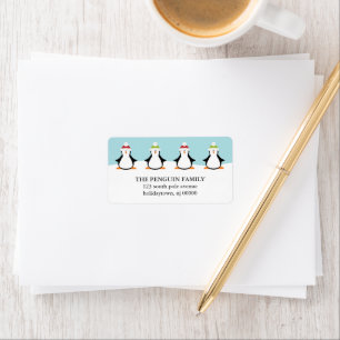 Étiquettes de pingouins de Noël