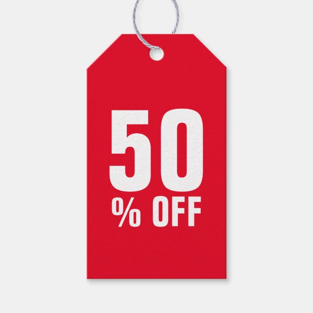 Étiquettes de prix de détail personnalisées à 50 % (Devant)