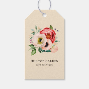 Étiquettes de prix florales à l'aquarelle élégante