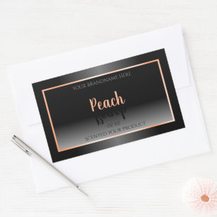 Étiquettes de produit noir et blanc élégant Peach