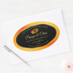 Étiquettes de produit noir Parties scintillant ora
