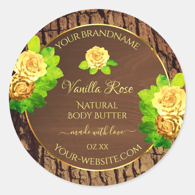 Étiquettes de produits  Floral Rose (Devant)