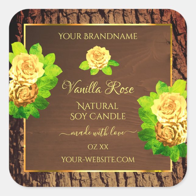 Étiquettes de produits  Floral Rose (Devant)