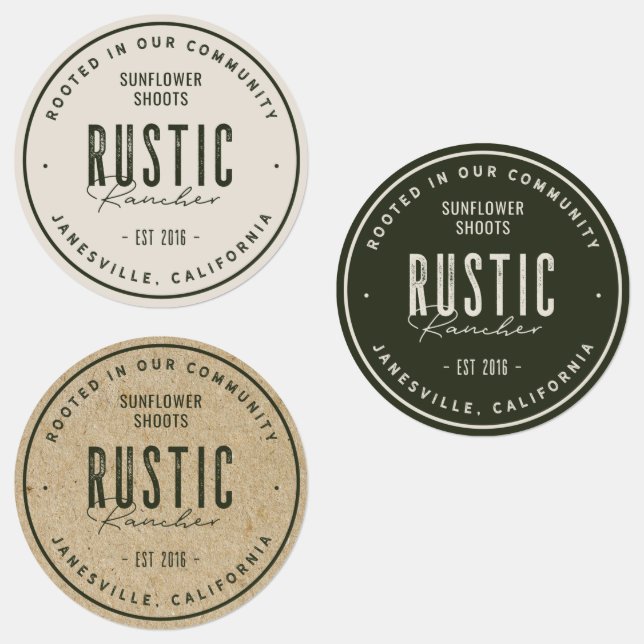 Étiquettes de produits imperméables | Rustic Ranch (Groupe)