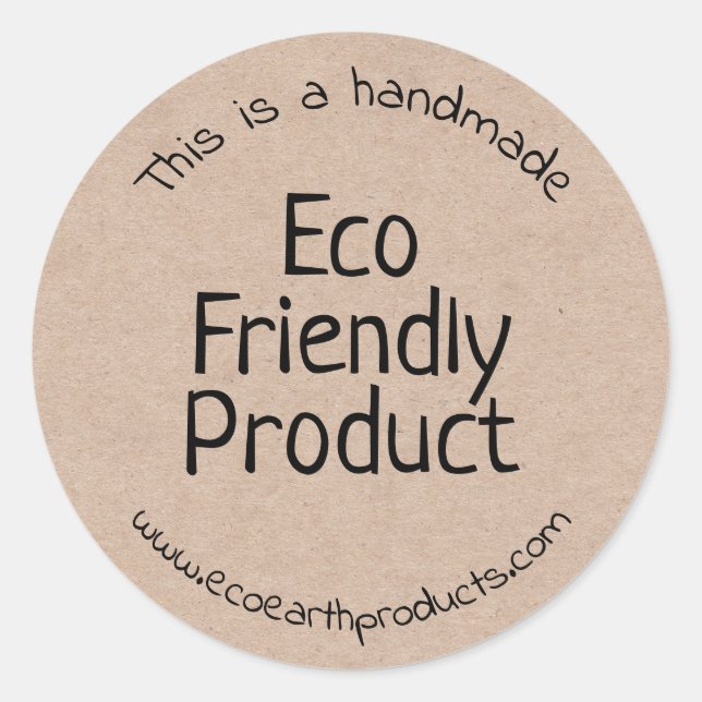 Étiquettes de produits Kraft artisanal éco (Devant)