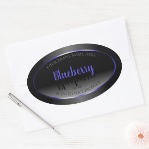 Étiquettes de produits noirs et blancs Shimmery Bl