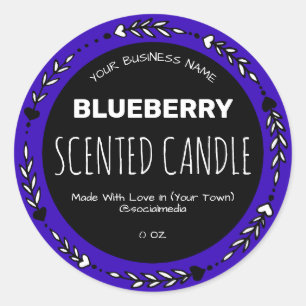 Étiquettes de produits parfumés Indigo Blueberry