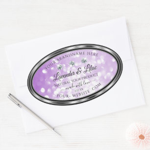Étiquettes de produits Pastel Purple Parties scint