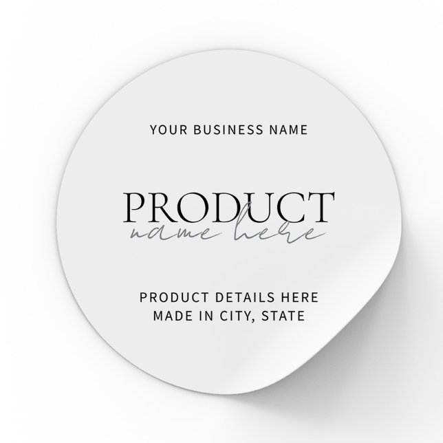 Étiquettes de produits personnalisés minimalistes  (Créateur téléchargé)
