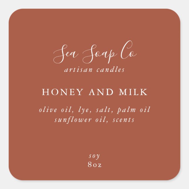 Étiquettes de produits professionnels (Devant)