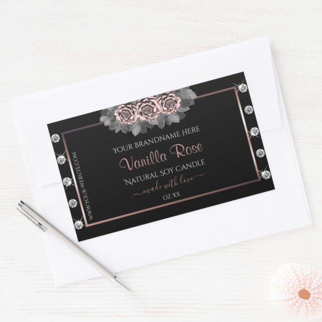 Étiquettes de produits  Rose Gold Frame (Enveloppe)
