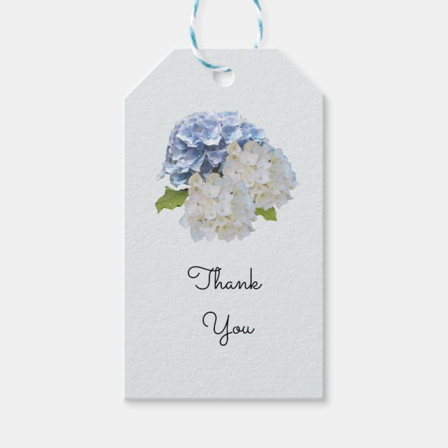 Étiquettes de remerciement avec hydrangeas (Devant)