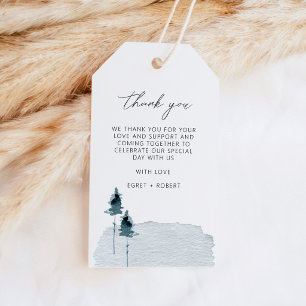 Étiquettes de remerciement Cadeau Arbre de Pin Ble