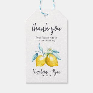 Étiquettes de remerciement de cadeaux de Citrus d'