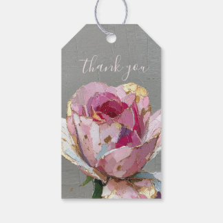 Étiquettes de remerciement de mariage floral Rose 