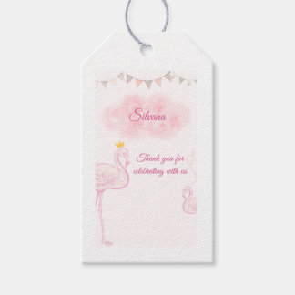 Étiquettes de remerciement Faveur de Flamant Rose,