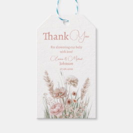 Étiquettes de remerciement Fleur de Boho