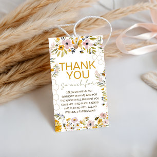 Étiquettes de remerciement Fleur sauvage Abeille