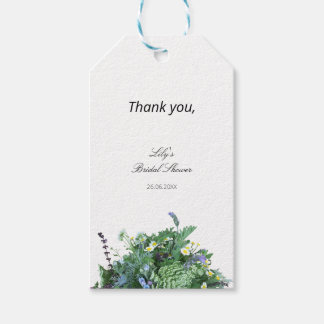 Étiquettes de remerciement florales botaniques