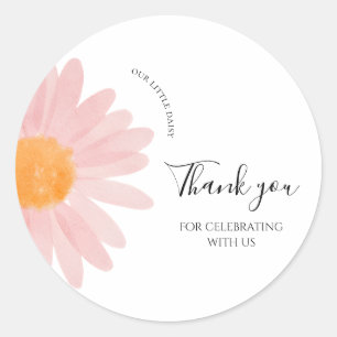 Étiquettes de remerciement pour anniversaire Fleur