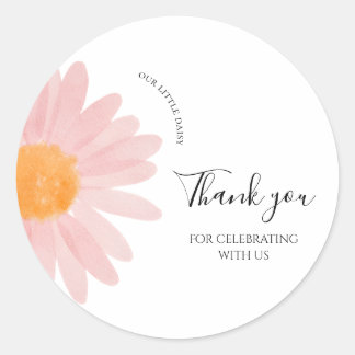 Étiquettes de remerciement pour anniversaire Fleur