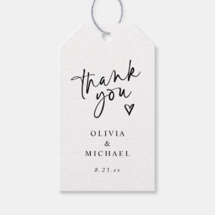 Étiquettes de remerciement pour faveurs de mariage