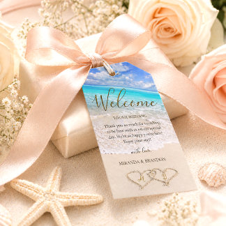 Étiquettes de remerciement pour mariage tropical s