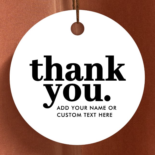 Étiquettes de remerciement | Rétro noir et blanc (Créateur téléchargé)