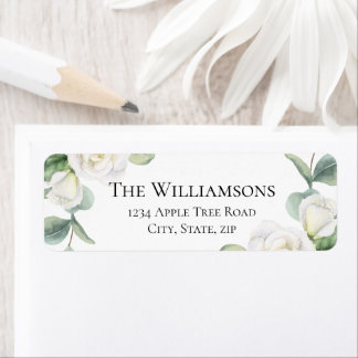 Étiquettes de retour d'adresse de mariage vintage 