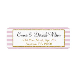 Étiquettes de retour d'or rose Élégante douche