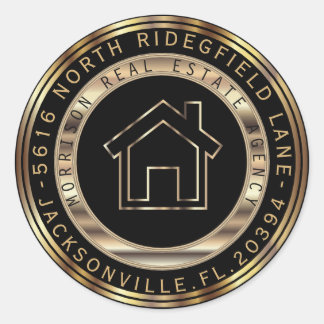 Étiquettes de retour Gold et Black Metal Realtor