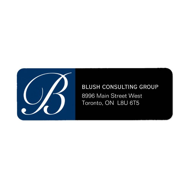 Étiquettes de retour Monogrammes (Devant)