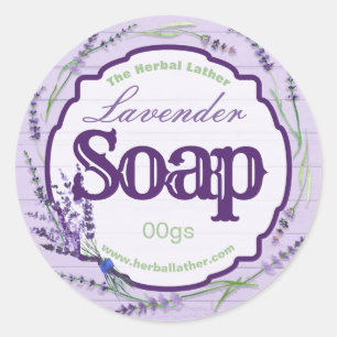 Étiquettes de savon à lavande violette