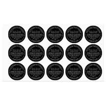 étiquettes de savon noir imperméables avec texte b