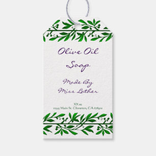 Étiquettes de savon personnalisé Feuille d'olive v