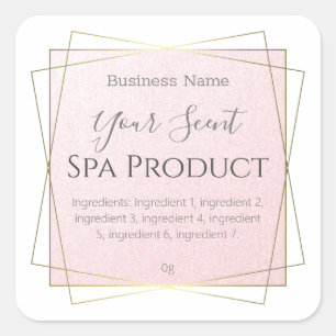 Étiquettes de savon rose Shimmer Bain Soak Scruter
