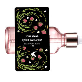 Étiquettes de série d'illustrations botaniques per