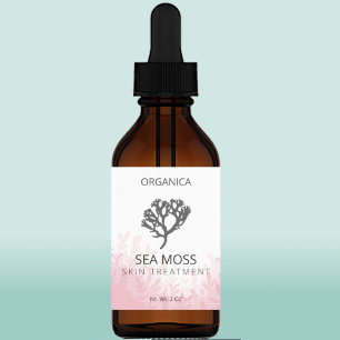 Étiquettes de soins de la peau de la mousse de mer