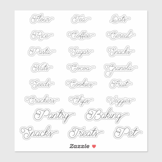 Étiquettes  de staples de la Pantry (Feuille)