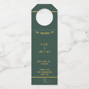 Étiquettes de suspension pour bouteilles vertes et